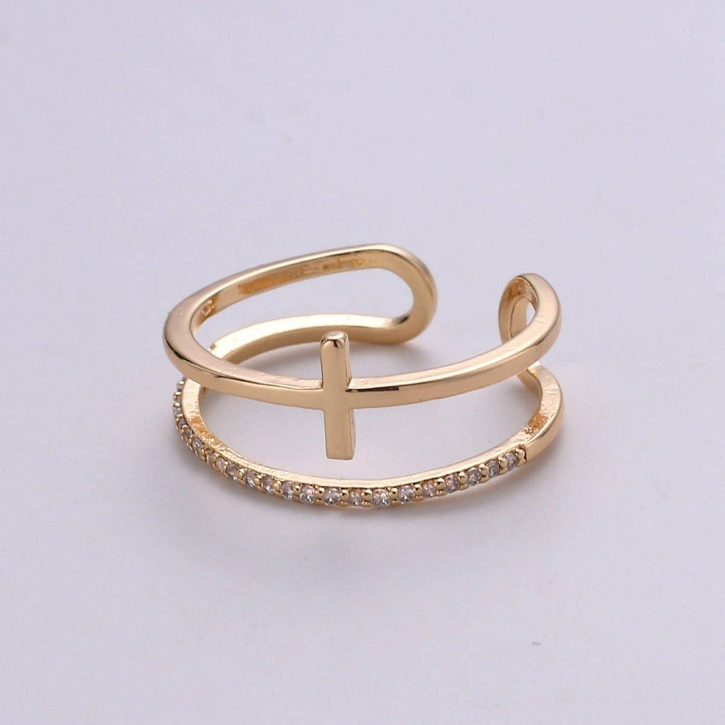 Sideway Cross Ring