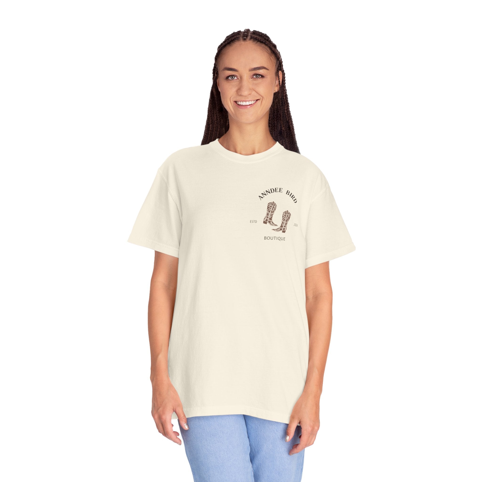 AnnDee Bird Boutique T-Shirt — Branded Logo Tee