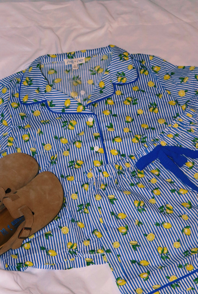 Striped Lemon PJ Set