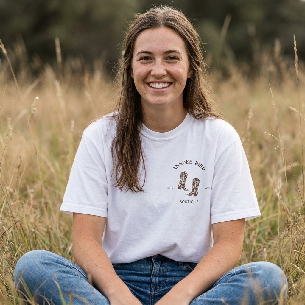 AnnDee Bird Boutique T-Shirt — Branded Logo Tee