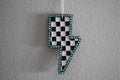 Lightning Bolt Checkered Freshie- Leather Scent