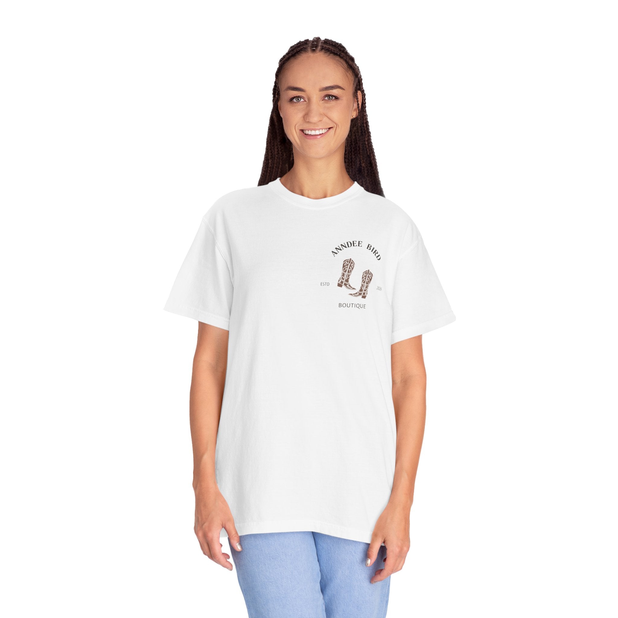 AnnDee Bird Boutique T-Shirt — Branded Logo Tee