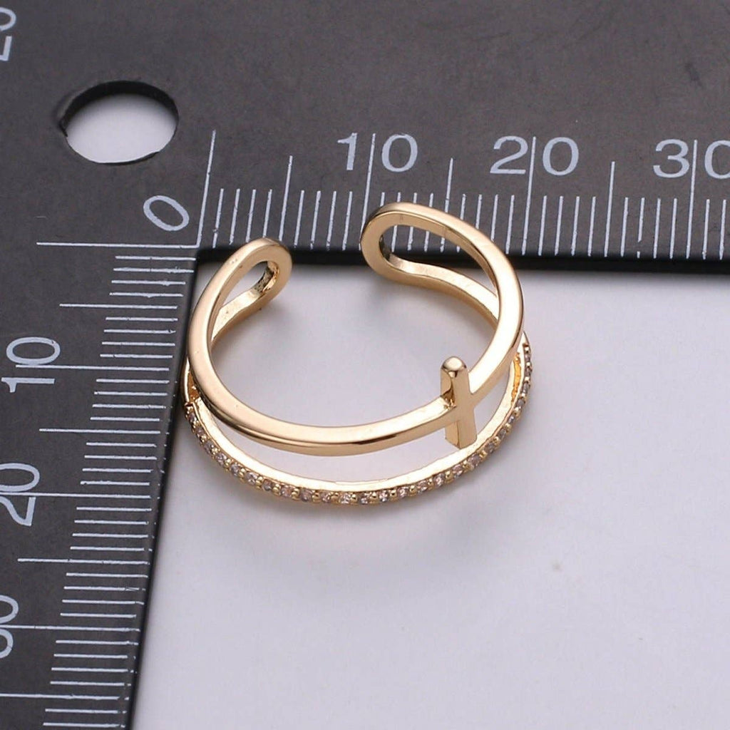 Sideway Cross Ring