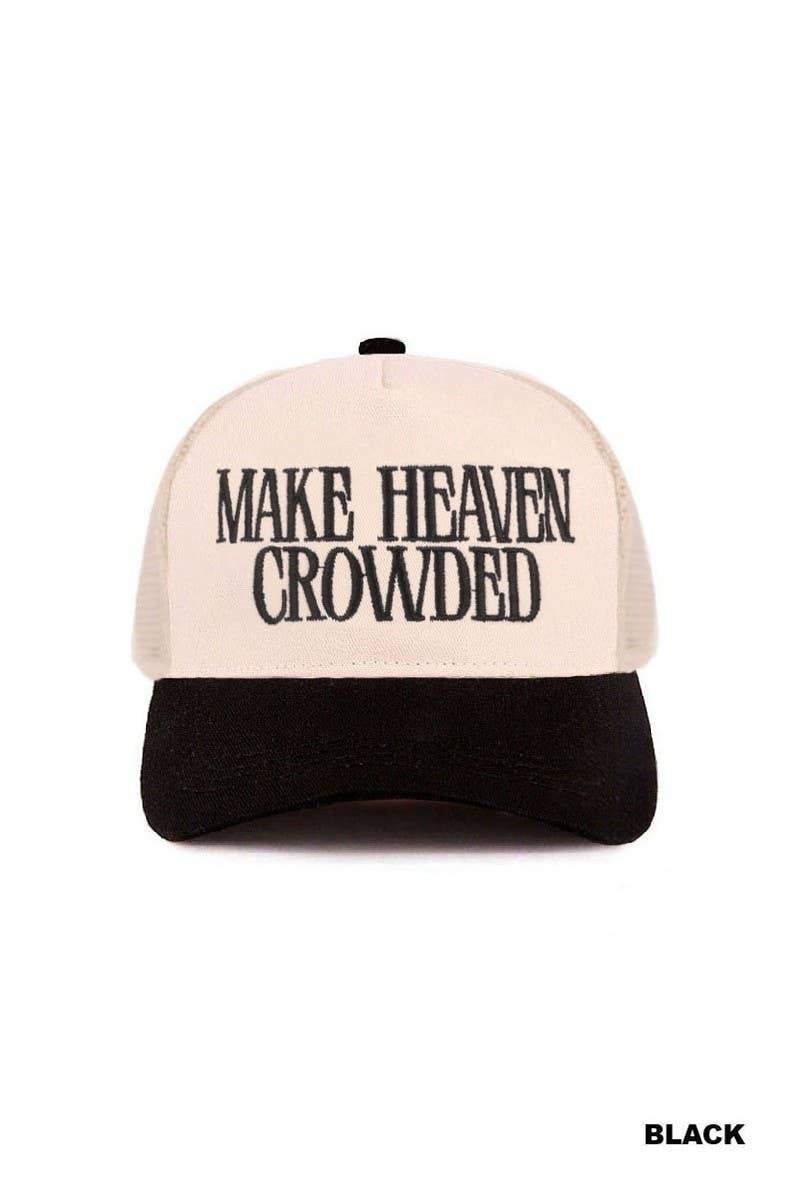 Make Heaven Crowded Two Tone Mesh Snapback Hat