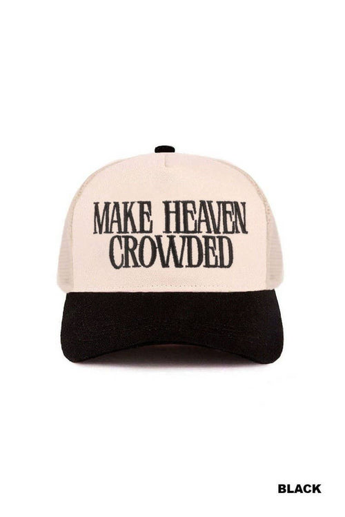 Make Heaven Crowded Two Tone Mesh Snapback Hat