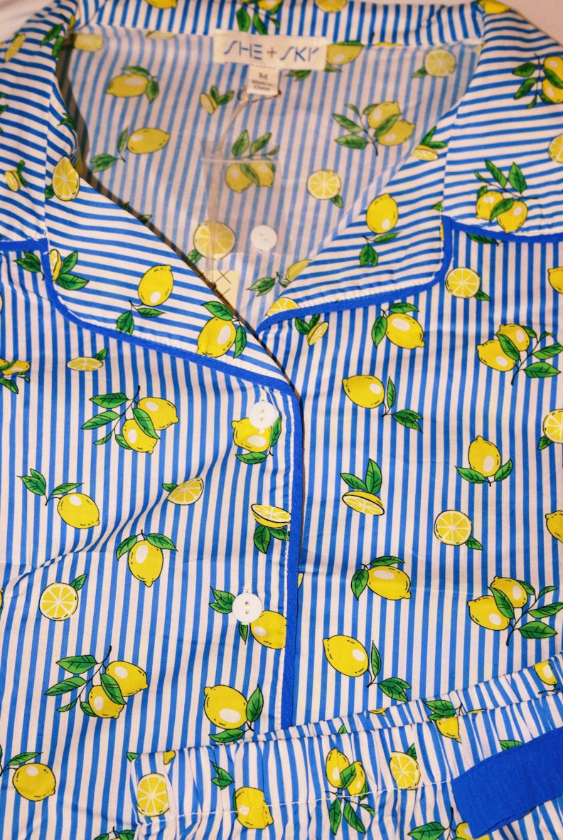 Striped Lemon PJ Set