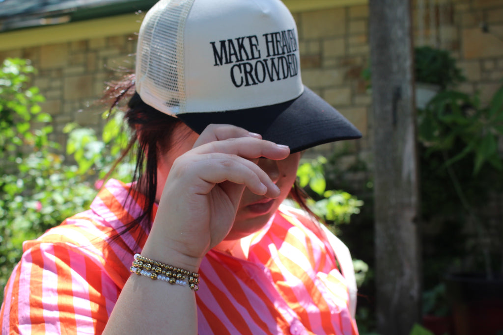 Make Heaven Crowded Two Tone Mesh Snapback Hat