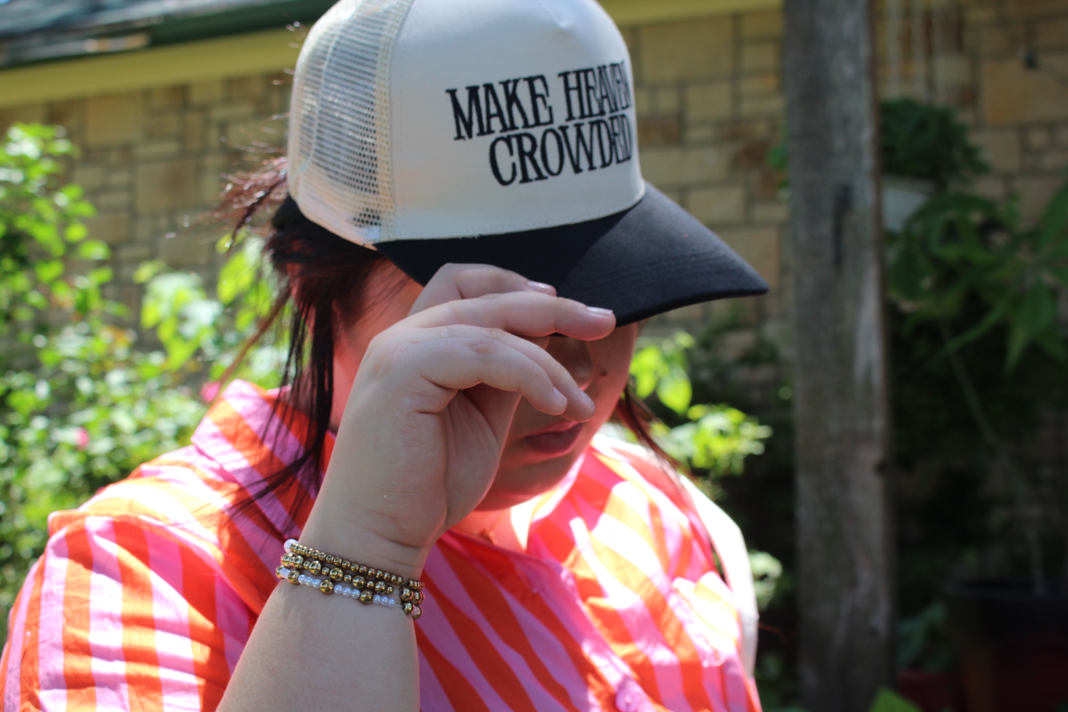 Make Heaven Crowded Two Tone Mesh Snapback Hat