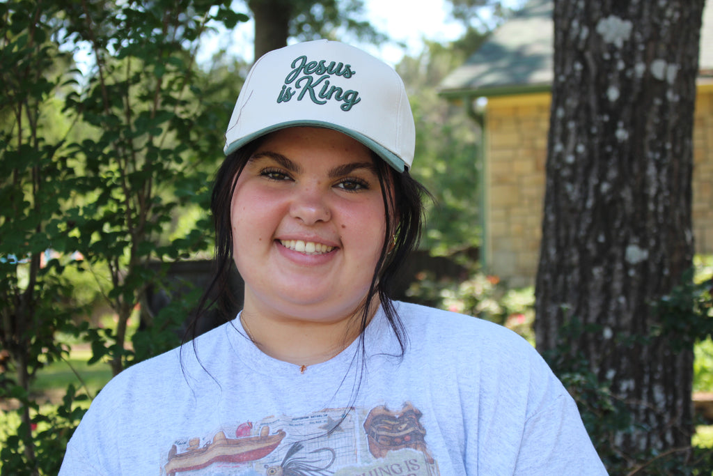 Jesus Is King Two Tone Cotton Hat