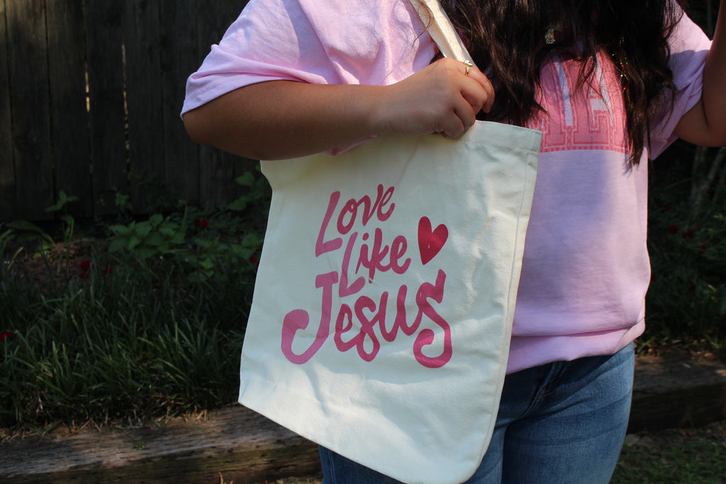 Love Like Jesus Canvas Tote Bag