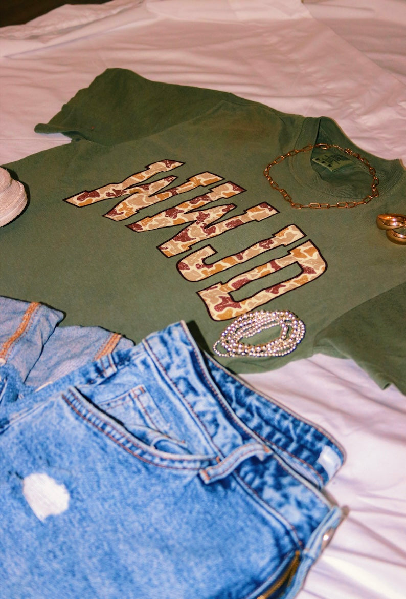 WWJD Camo Christian Graphic Shirt