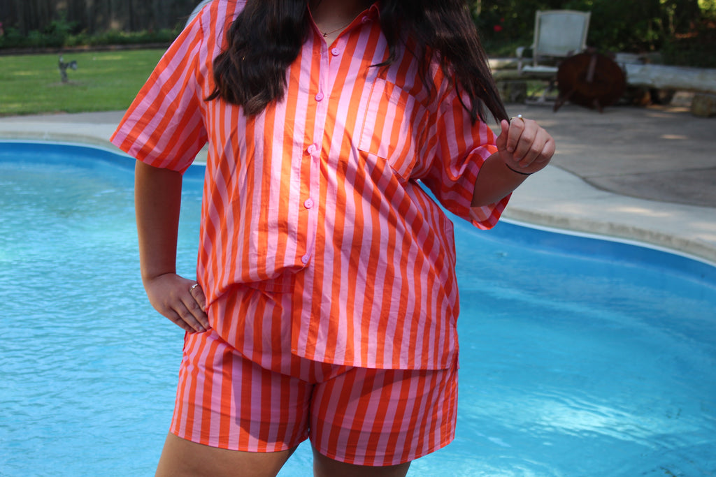 Pink Striped Set