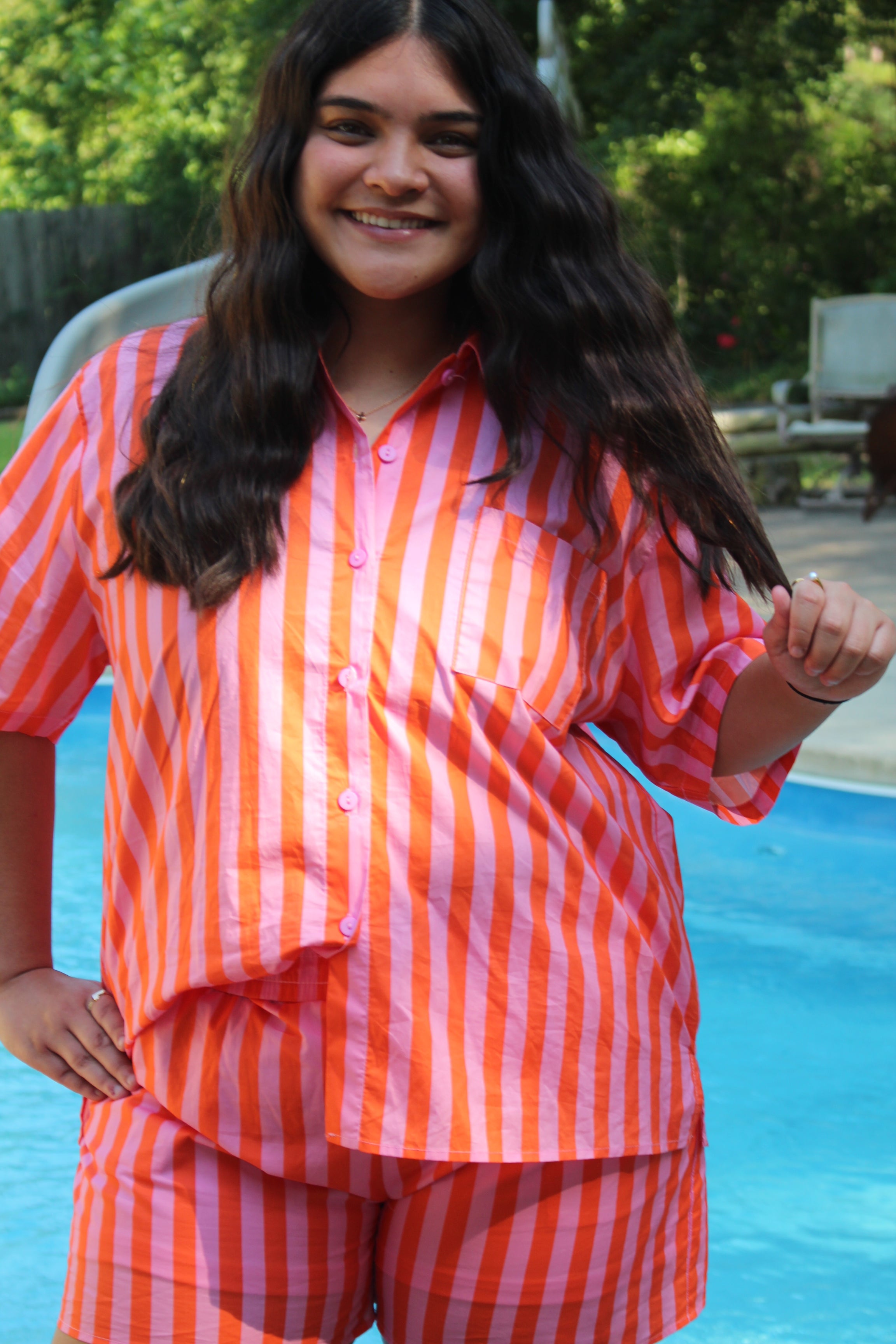 Pink Striped Set