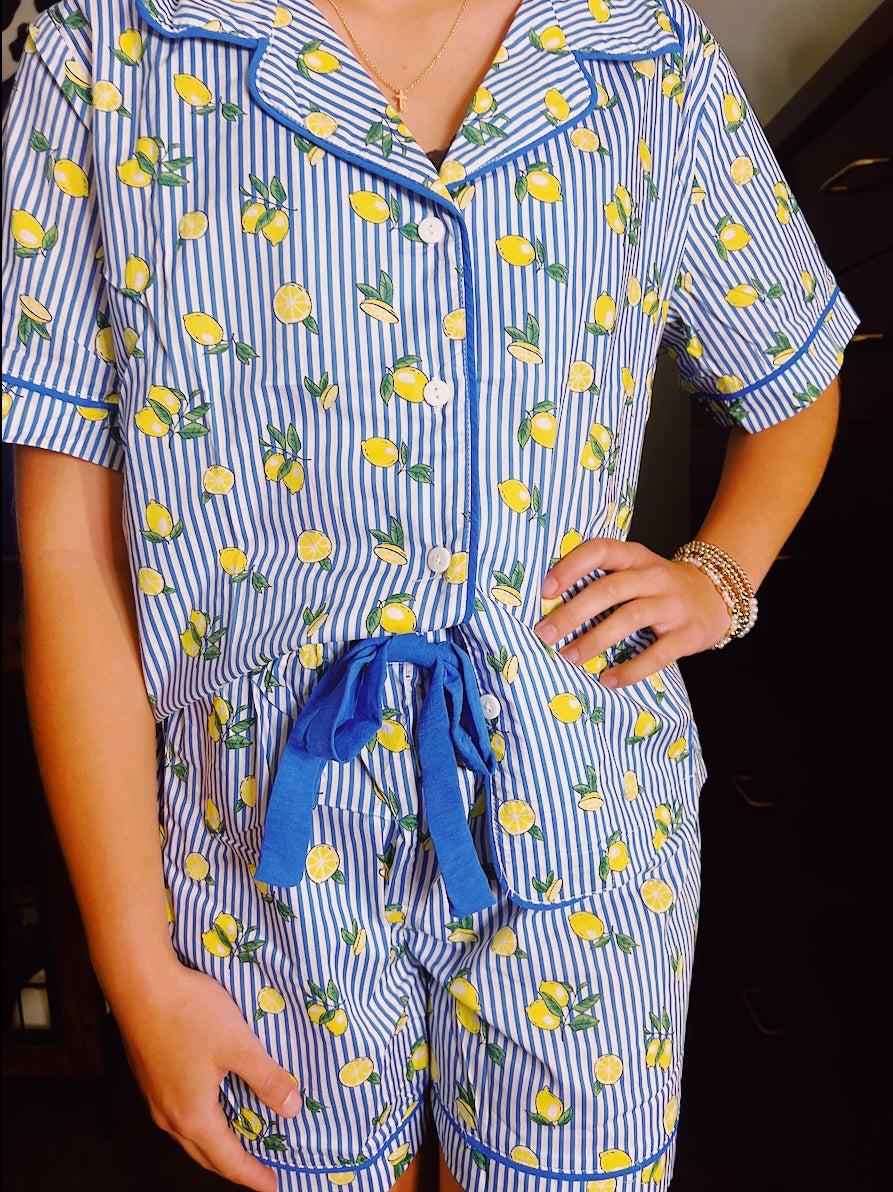 Striped Lemon PJ Set