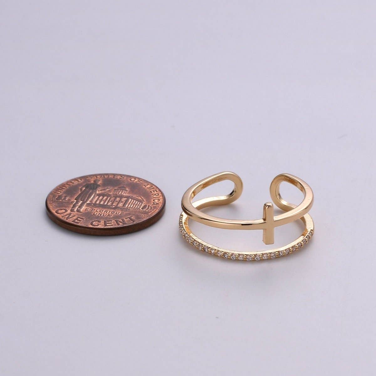 Sideway Cross Ring